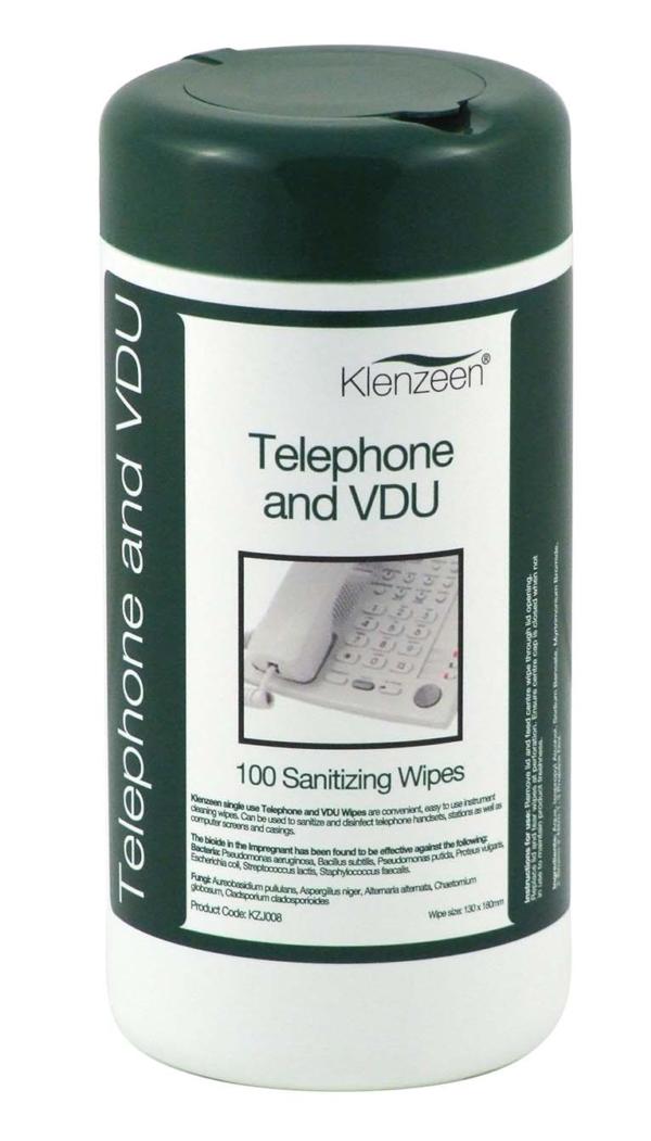 KLENZEEN TELEPHONE & VDU WIPES (100'S)