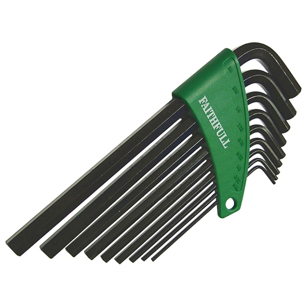 9PC LONG ARM IMPERIAL HEX KEY SET