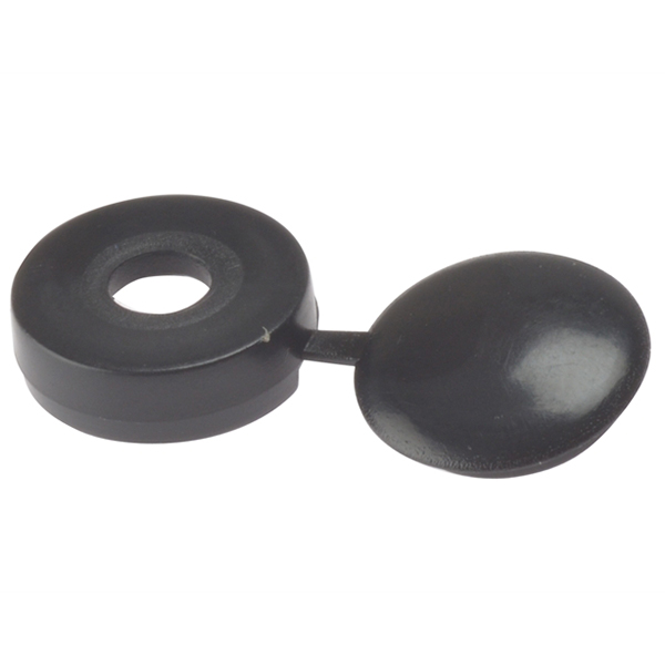 HINGED COVER CAPS BLACK NO. 6-8 (BAG 200)