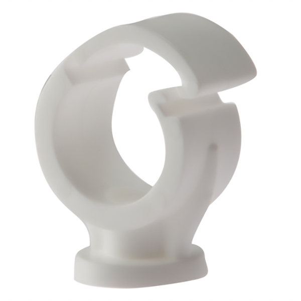 15MM SINGLE CLIP LOCK PIPE CLIP WHITE (BOX 100)