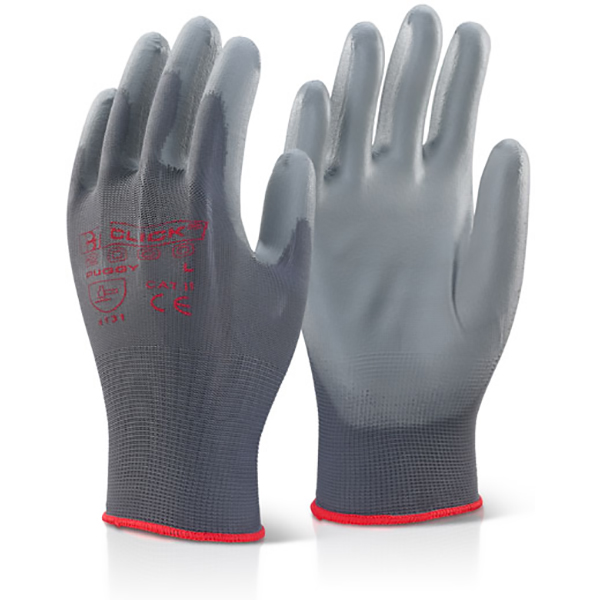 PU COATED GLOVES GREY