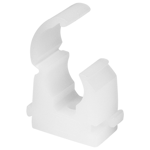 22MM INTERLOCK PIPE CLIP WHITE (BOX 100)