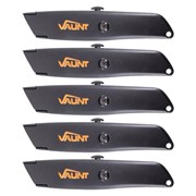 BLACK RETRACTABLE KNIFE (PACK 5)