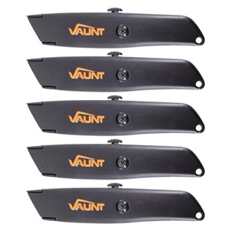BLACK RETRACTABLE KNIFE (PACK 5)