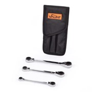 3 PIECE REVERSIBLE RATCHET SPANNER SET