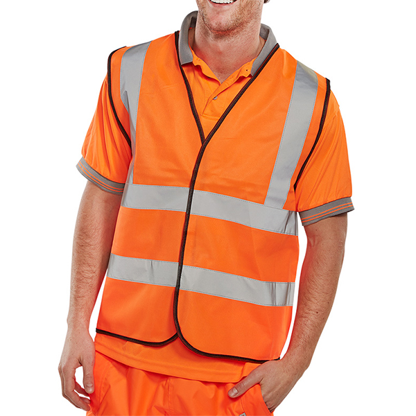 HI-VIS WAISTCOAT FULL - ORANGE