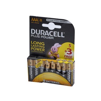 DURACELL AAA 5 + 3 BATTERIES