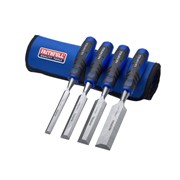 4PC CHISEL SET WITH STORAGE ROLL